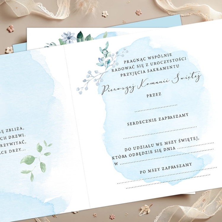 Błękitne zaproszenia