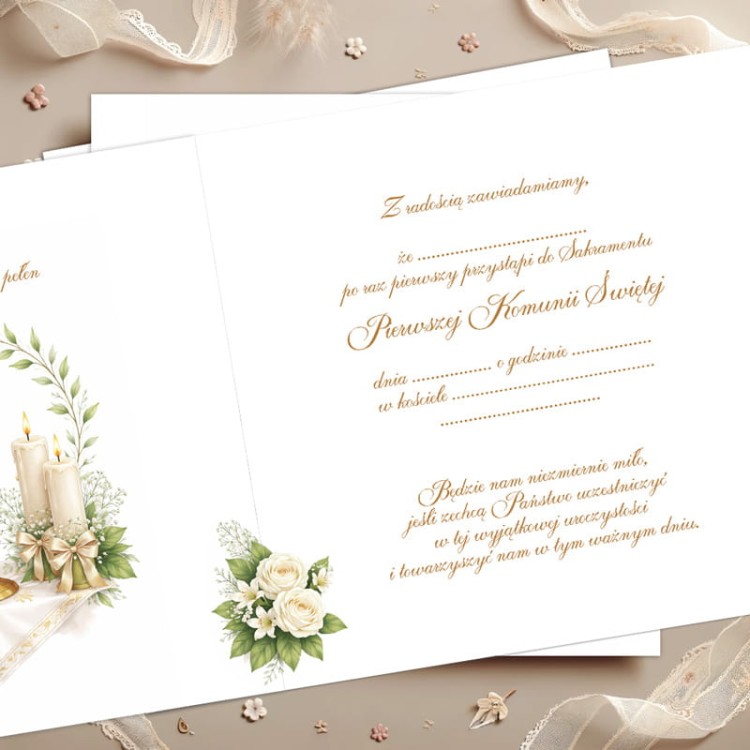 Zaproszenie na Komunię.