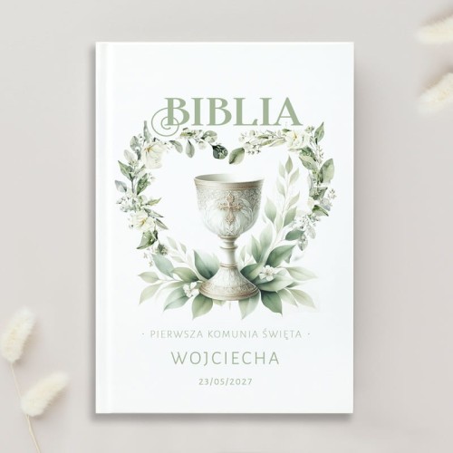 Personalizowana Biblia na Komunię.
