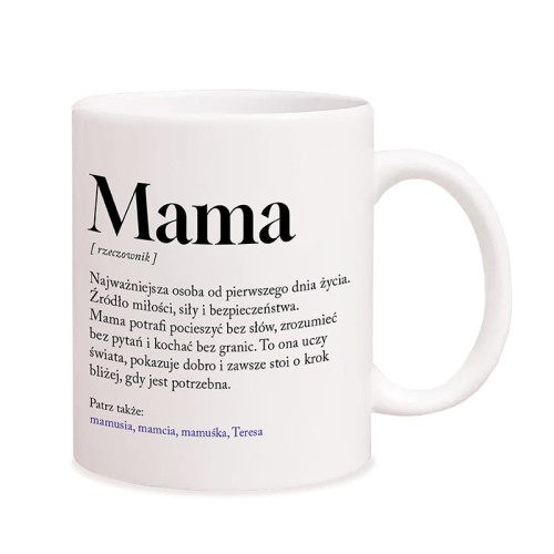Kubek dla mamy z definicją.