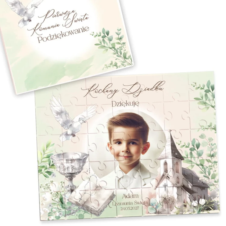 puzzle podziękoanie na komunie