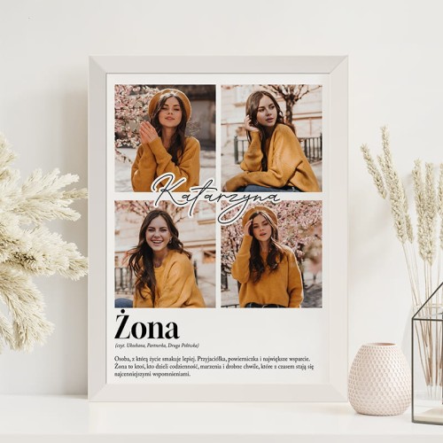 Fotoplakat dla żony z personalizacją.