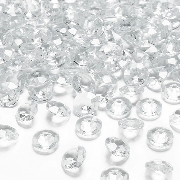 DIAMENCIKI dekoracyjne BEZBARWNE 100szt
