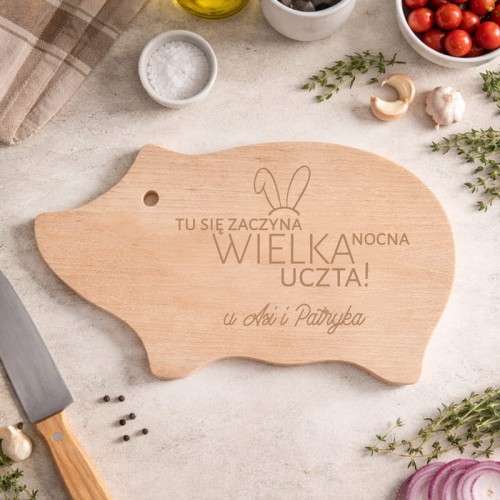 Deska kuchenna w kształcie świnki