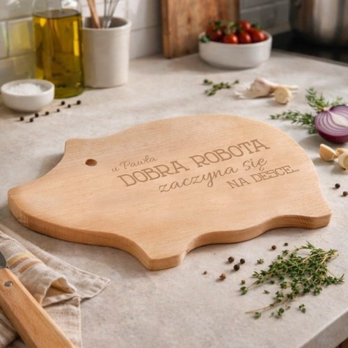 Deska do krojenia z grawerem dla niego.