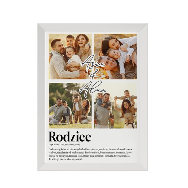 Plakat dla rodziców z personalizacją.