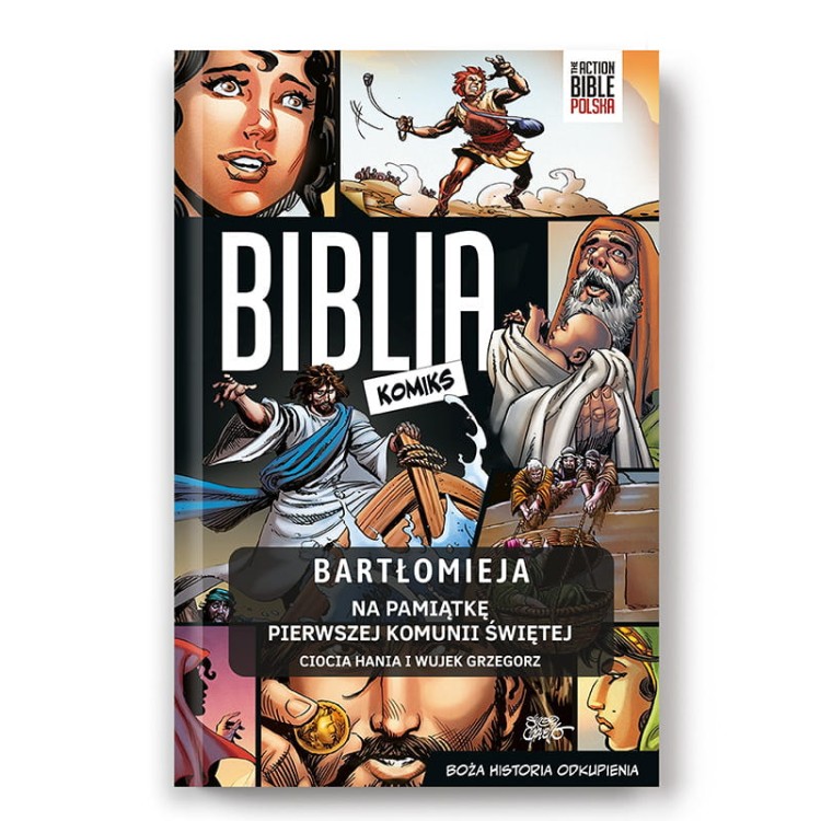 Biblia komiks prezent na pierwszą komunię