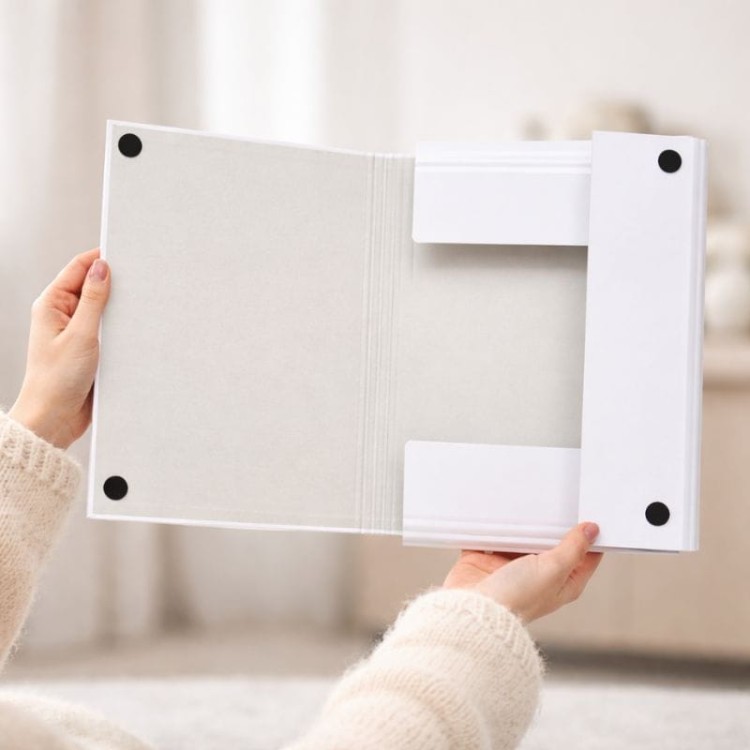 Wnętrze teczki na dokumenty