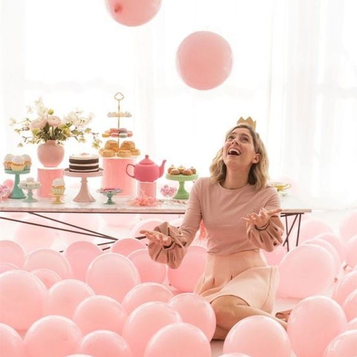 BALONY metaliczne MOCNE 27cm 10szt JASNORÓŻOWE