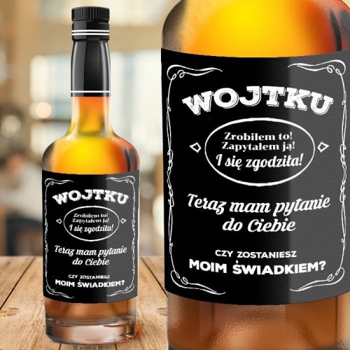ETYKIETA na alkohol Czy zostaniesz moim Świadkiem? Z IMIENIEM