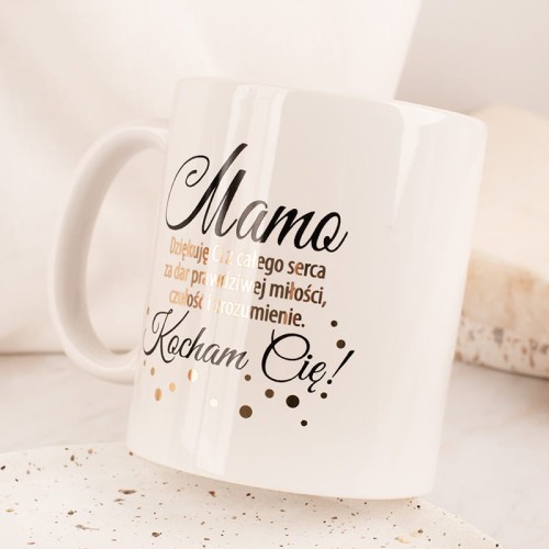 Złocony kubek dla mamy. Wyjątkowy prezent na Dzień Matki.