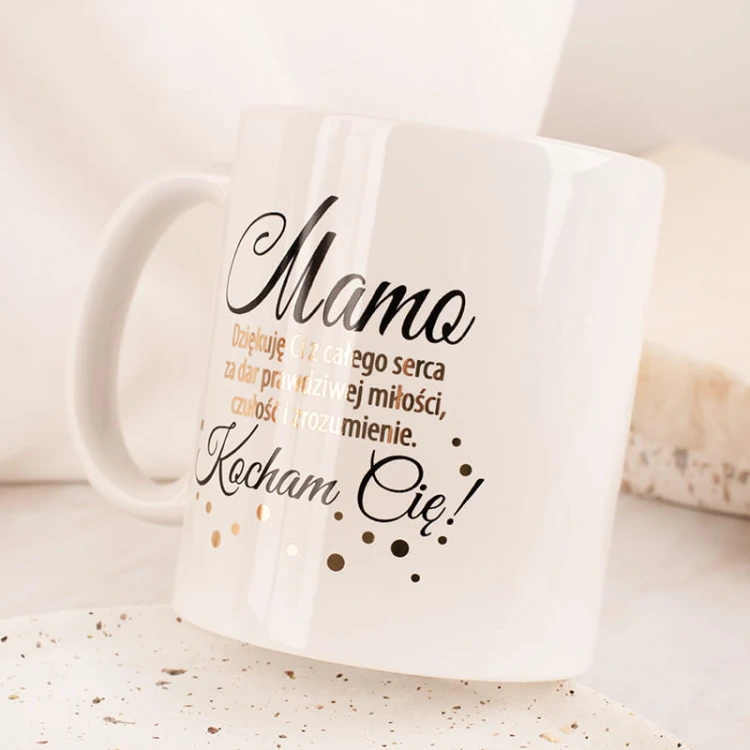 Złocony kubek dla mamy. Wyjątkowy prezent na Dzień Matki.