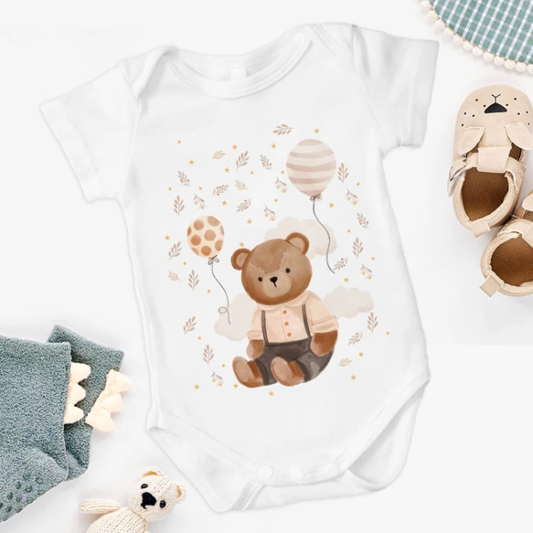 Body z motywem misia. Prezent dla noworodka.