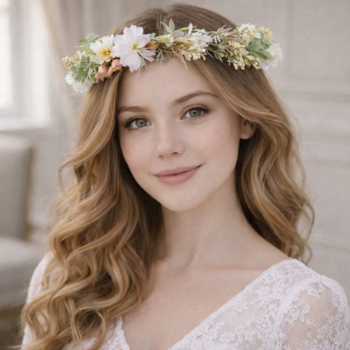 Wianek kwiatowy delikatny, subtelny. Piękna ozdoba głowy dla panny młodej na panieński.
