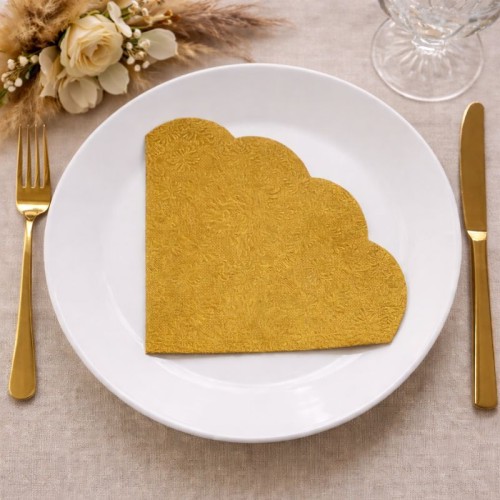 Złote serwetki tłoczone