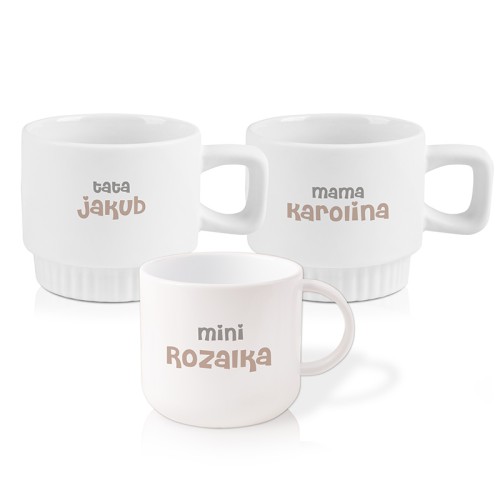 Personalizowane kubki dla rodziny z dzieckiem