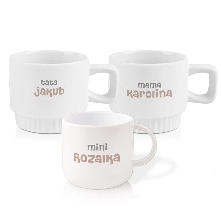 Personalizowane kubki dla rodziny z dzieckiem