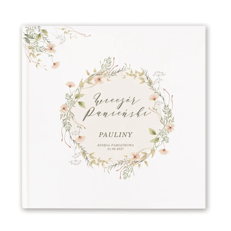 Personalizowany album na zdjęcia i wpisy z panieńskiego.