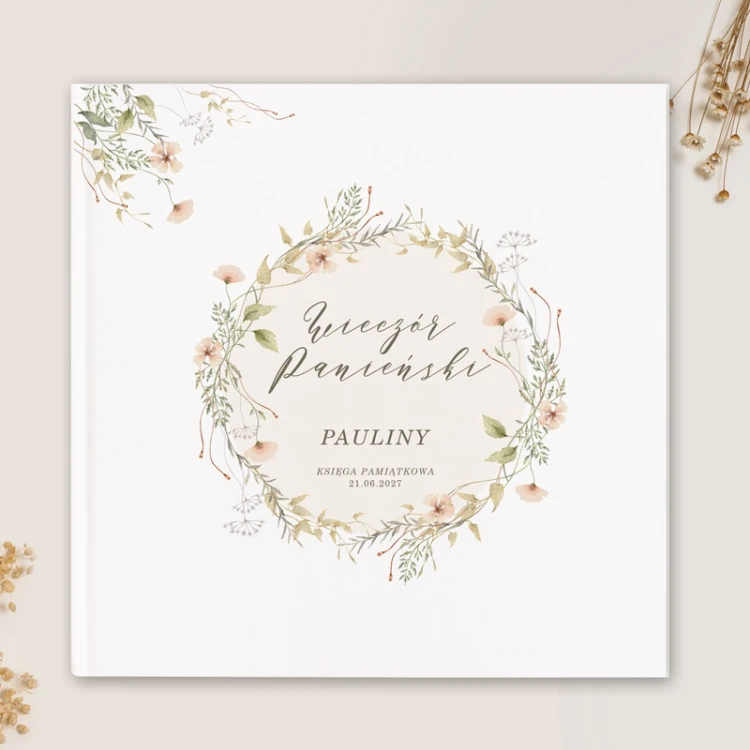 Album na wieczór panieński w stylu boho z personalizacją.