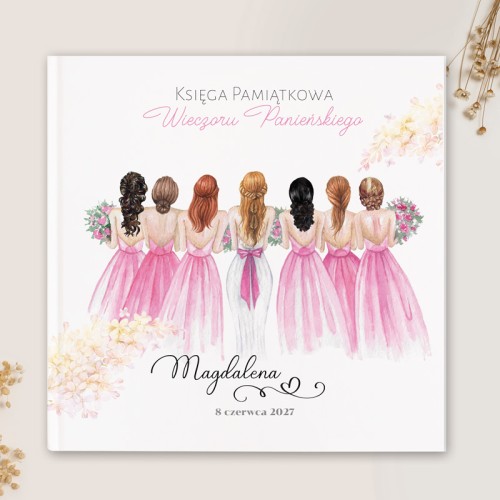 Księga na panieński z motywem przyjaciółek.