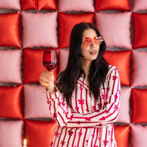 WIeczor panienski okulary serca ogień