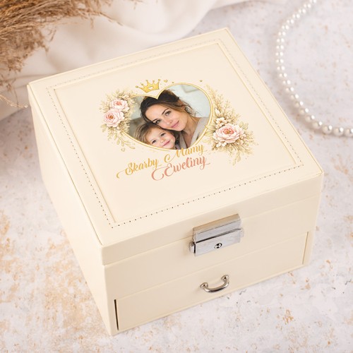 szkatułka na biżuterię ze zdjęciem prezent dla mamy personalizowany