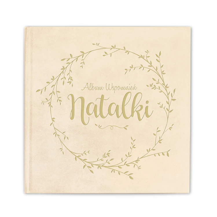 Pamiątkowa księga wspomnień w welurową okładką