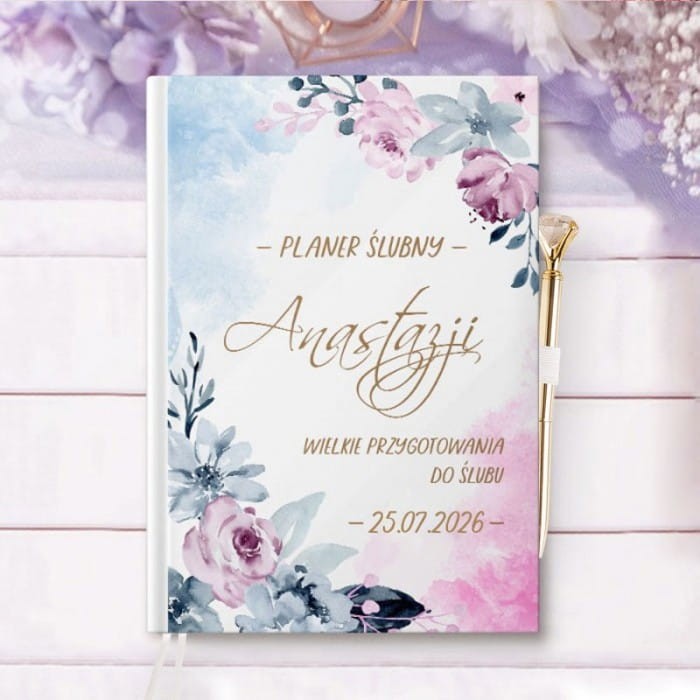 PLANER ślubny organizer dla Panny Młodej Pastel Blue