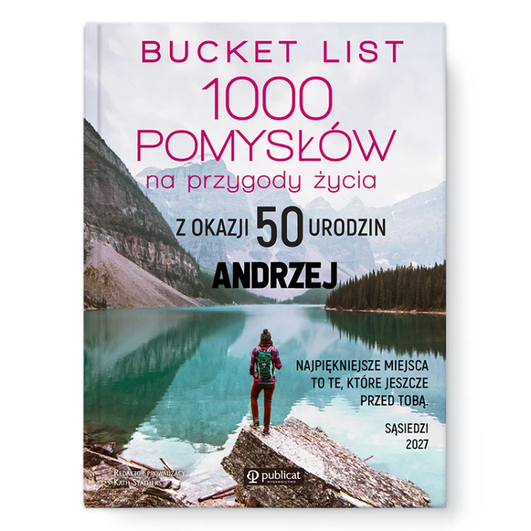 Personalizowana książka na urodziny dla mężczyzny i kobiety.