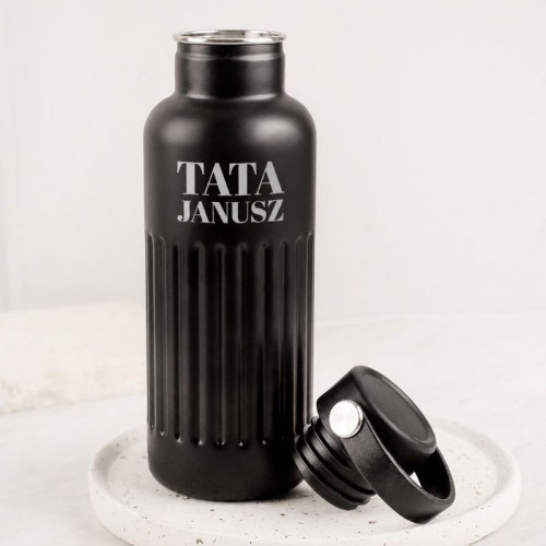 Personalizowany termos dla taty w stylowym zestawie prezentowym.