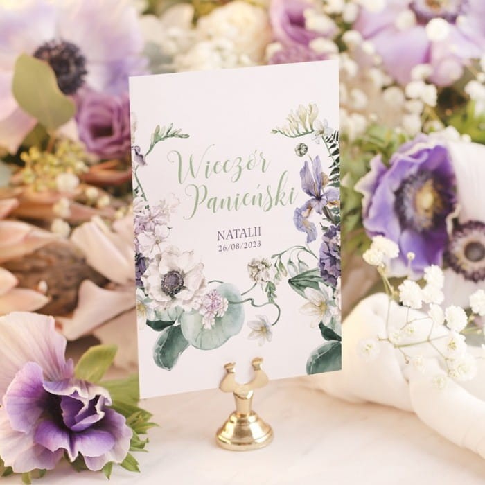 TABLICZKA na stolik z napisem Wieczór Panieński Kwiaty