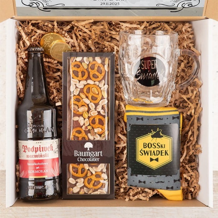 ZESTAW prezentowy oryginalny prezent dla świadka podziękowanie