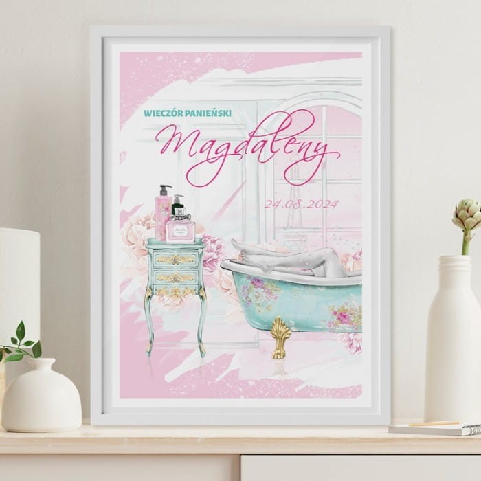 PLAKAT dekoracyjny Panna Młoda 50x70cm Z IMIENIEM