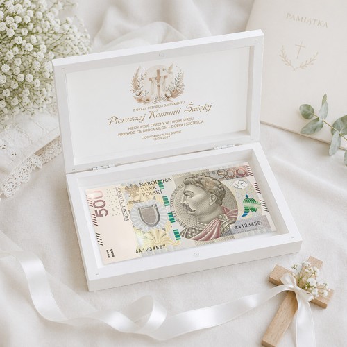 Elegancka pamiątka Pierwszej Komunii Świętej