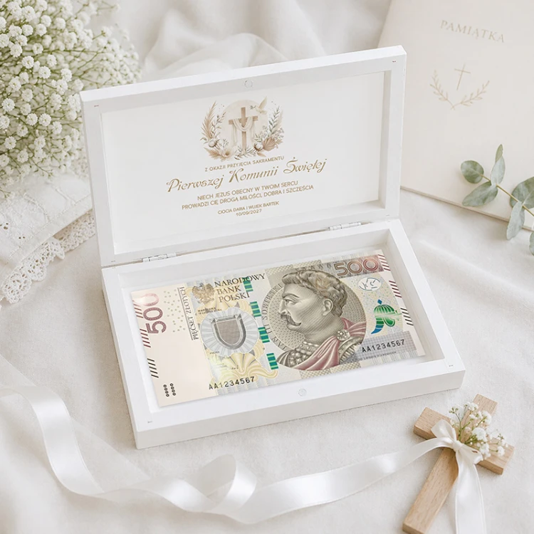 Elegancka pamiątka Pierwszej Komunii Świętej