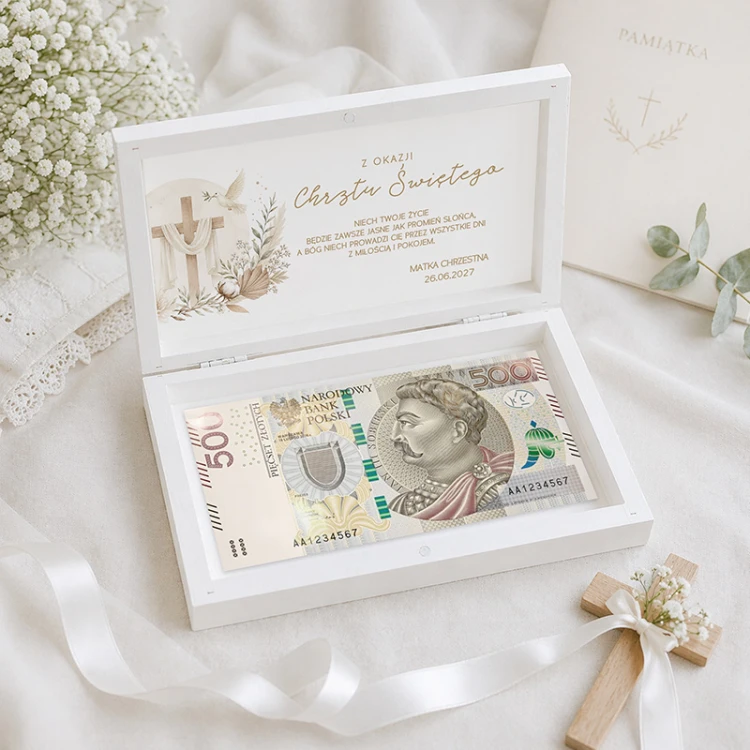 Elegancka pamiątka Chrztu Świętego dla dziecka