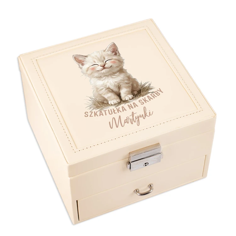 Personalizowana szkatułka z kotkiem