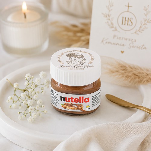 Mini Nutella na Komunię dziewczynki