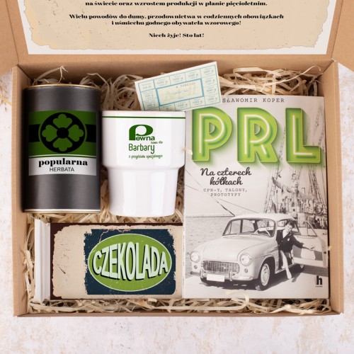 Retro box z kubkiem z imieniem