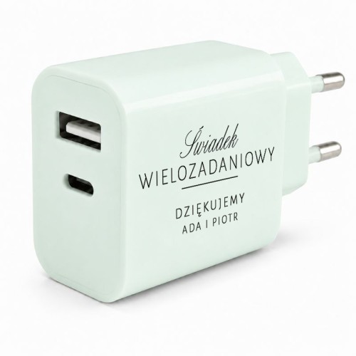 Podziękowanie dla świadka ładowarka ścienna.