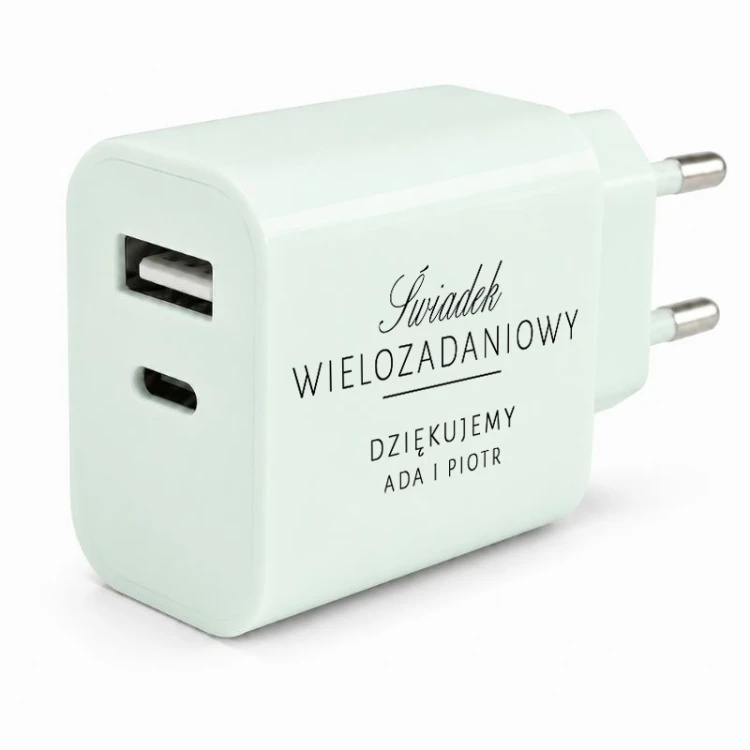 Podziękowanie dla świadka ładowarka ścienna.