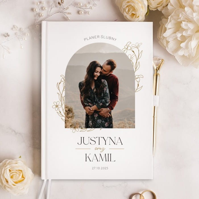PLANER ślubny personalizowany ze zdjęciem na okładce