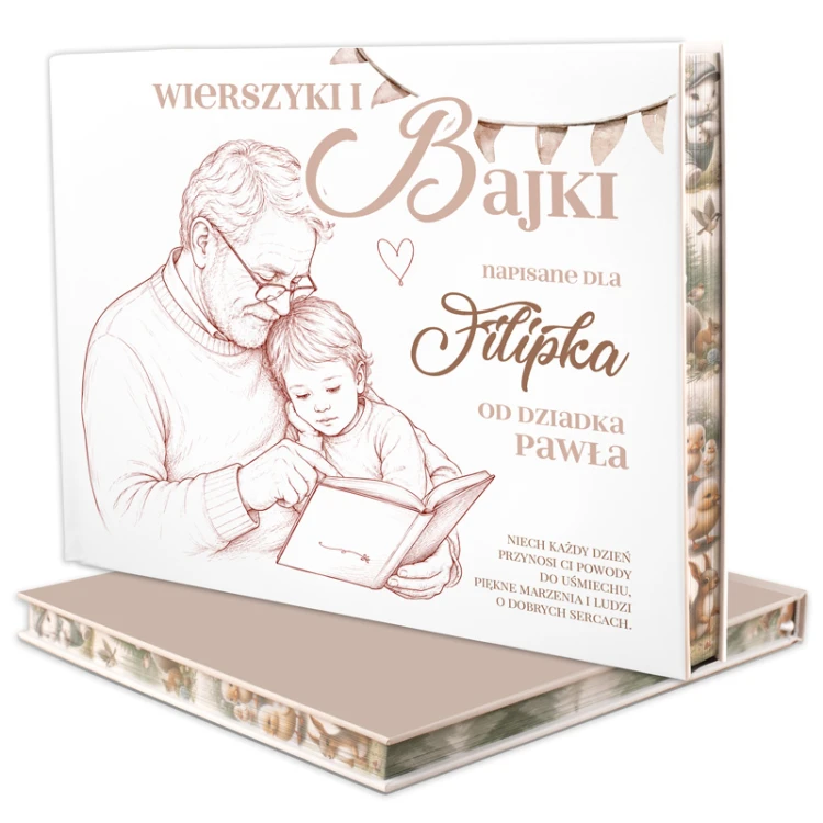 Książka prezentowa dla wnuka z dedykacją i podpisem dziadka.