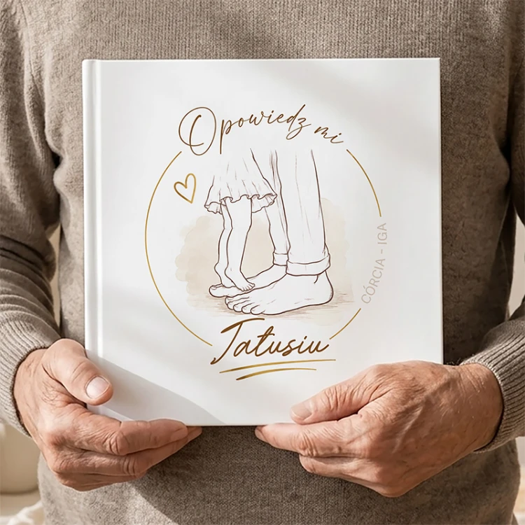 Książka Opowiedz Mi Tatusiu personalizowany prezent od córki dla taty.