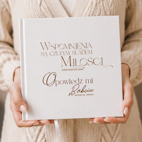 Personalizowana książka Opowiedz Mi Babciu prezent dla babci.
