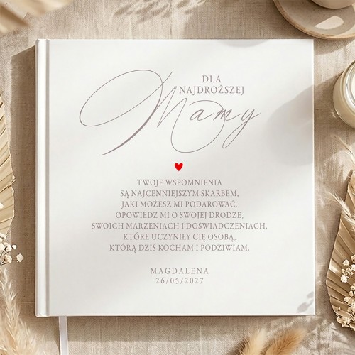 Pamiętnik wspomnień mamy Opowiedz Mi personalizowany prezent dla mamy.