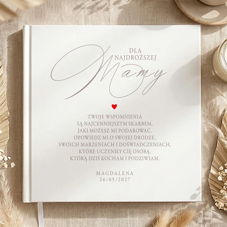 Pamiętnik wspomnień mamy Opowiedz Mi personalizowany prezent dla mamy.