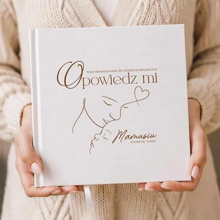 Personalizowana książka Opowiedz Mi Mamusiu prezent dla mamy.