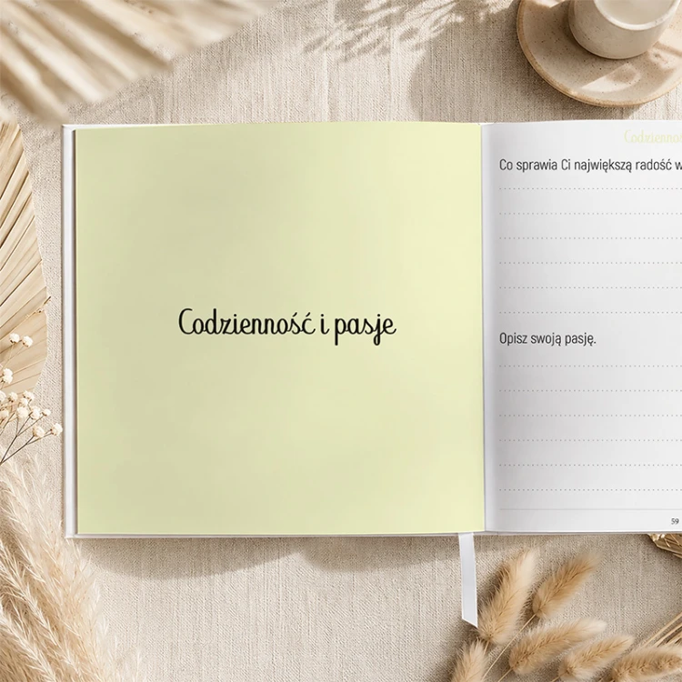 Książka wspomnień dla mamy rozdział codzienność i pasje.