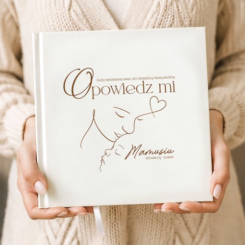 Personalizowana książka Opowiedz Mi Mamusiu prezent dla mamy.